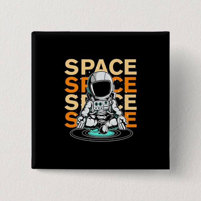 Weltraumamonent Button (Vorderseite)