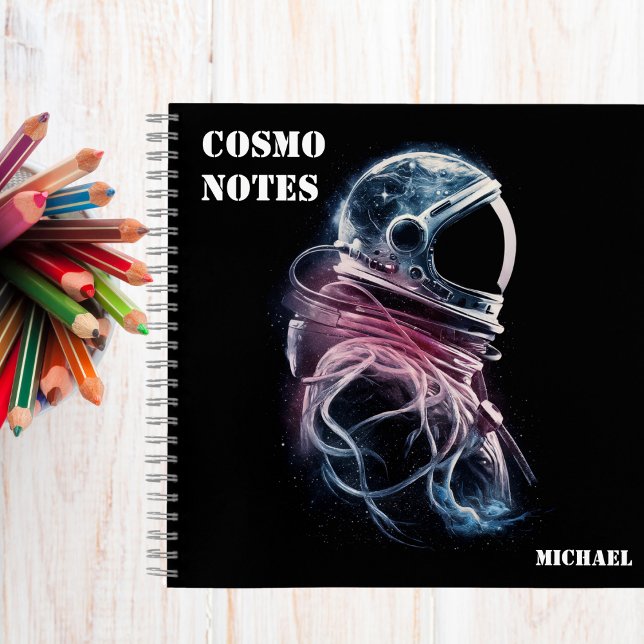 Weltraumastronaut, Astronomie, maßgeschneidert Notizbuch (Von Creator hochgeladen)