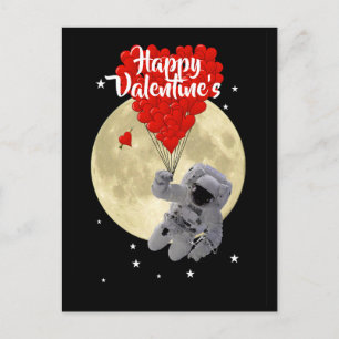 Weltraumastronaut Kinder Valentinstag Ankündigungspostkarte