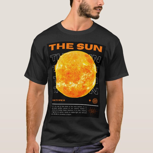 Weltraumauflistung für die Sonne T-Shirt (Vorderseite)