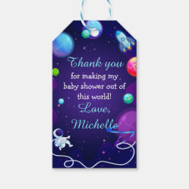 WeltraumBaby-Dusche Blue Astronaut Planet Geschenkanhänger