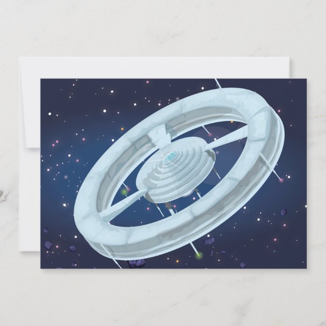 Weltraumbahnhof Einladung (Vorderseite)