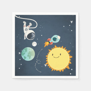Weltraumbahnschiff Napkins Rocket Astronaut Serviette