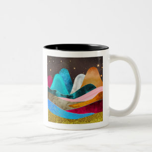 Weltraumberge Zweifarbige Tasse