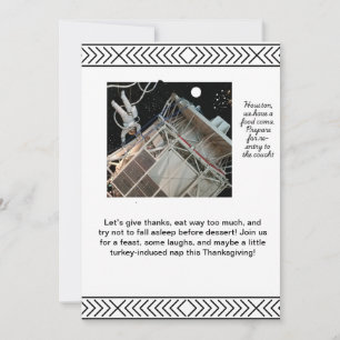 Weltraumbezogene Erntedank-Einladung Einladung