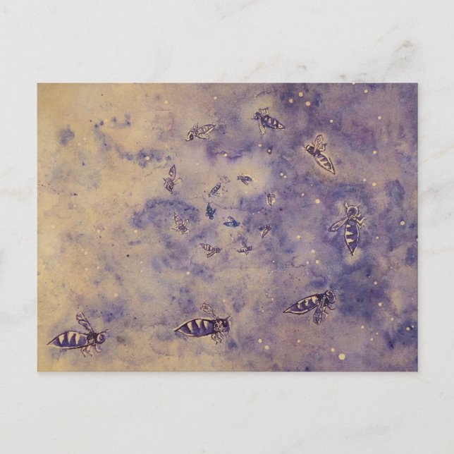 Weltraumbienen-Postkarte Postkarte (Vorderseite)