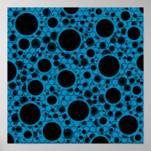 Weltraumblasen - Sky Blue Poster
