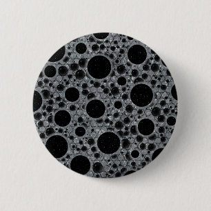 Weltraumblöcke - Glitzer Silver Button
