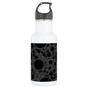 Weltraumblöcke - Schwarz Edelstahlflasche