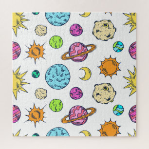 Weltraumdoodles kosmischer Hintergrund
