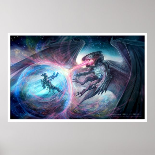 Weltraumexplosion Poster (Vorne)