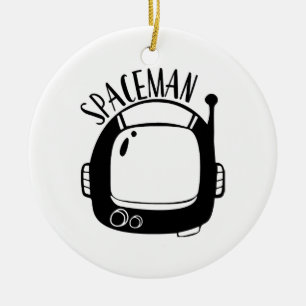 Weltraumfahrer Vintage Keramik Ornament