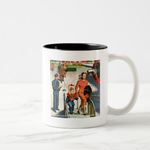 Weltraumfahrer Zweifarbige Tasse