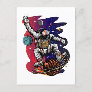 Weltraumfahrt Postkarte
