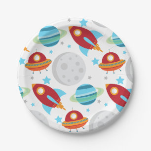 Weltraumfahrt um das Sonnenmuster Pappteller