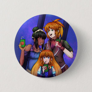 Weltraumfeier im neuen Jahr Button