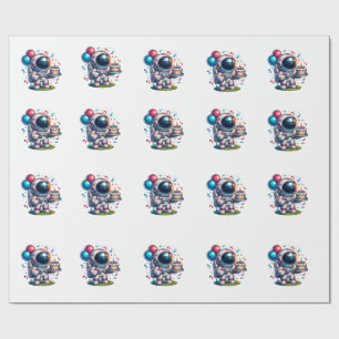 Weltraumforscher Astronaut Geburtstagsgeschenkpapi Geschenkpapier