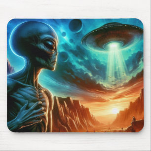 Weltraumforschung Alien Mousepad