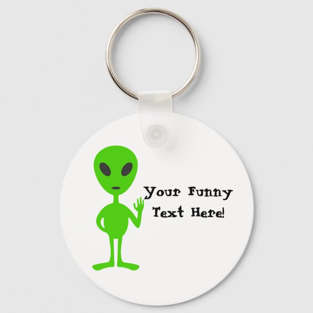 Weltraumforschung - Alien Schlüsselanhänger (Vorderseite)