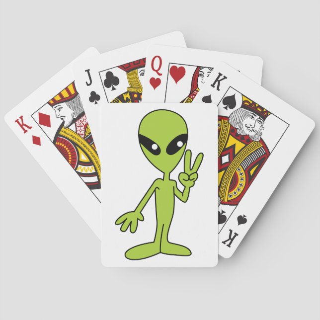 Weltraumforschung Alien Spielkarten (Rückseite)