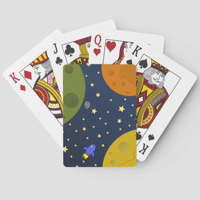 Weltraumforschung Spielkarten (Rückseite)