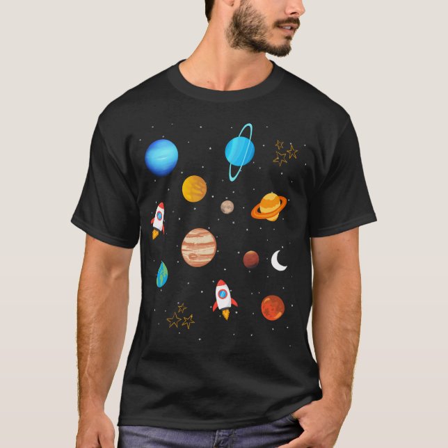 Weltraumforschung T-Shirt (Vorderseite)