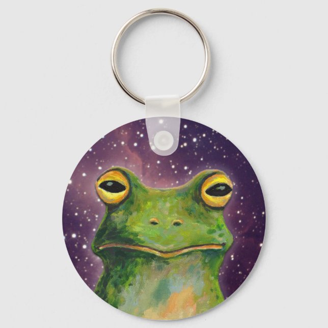 Weltraumfrosch Schlüsselanhänger (Vorderseite)