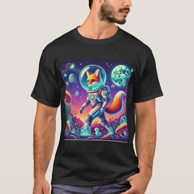 Weltraumfuchs-Astronaut T-Shirt (Vorderseite)