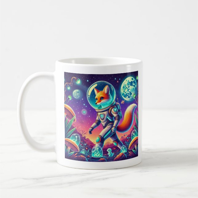 Weltraumfuchs Kaffeetasse (Links)