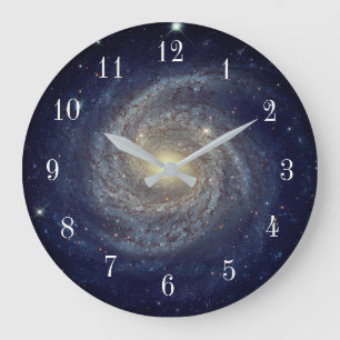 Weltraumgalaxie Große Wanduhr