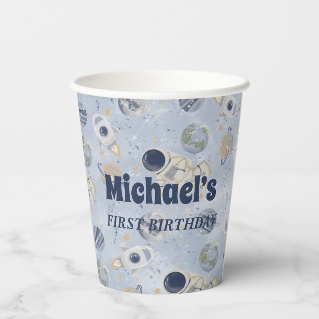 Weltraumgalaxie Pappbecher (Rückseite)