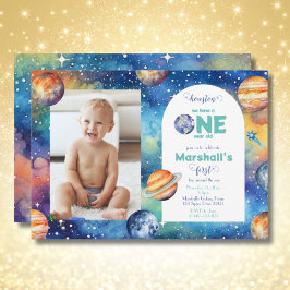 Weltraumgalaxie ✨ Planets Foto Einladung