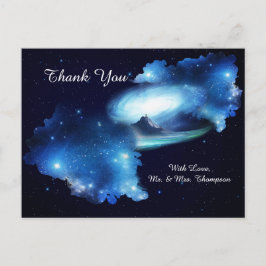 Weltraumgalaxie Vielen Dank Ankündigungspostkarte