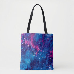 Weltraumgalaxie Wasserfarbe Nachthimmel mit Sterne Tasche
