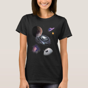 Weltraumgalaxie Weltraum-Universum-Flugzeug T-Shirt