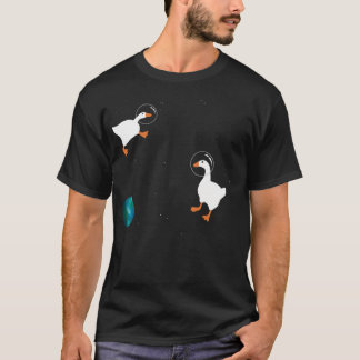Weltraumgänse- Funny Animal Astronauten T-Shirt