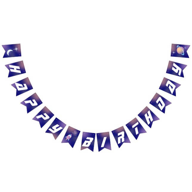 WeltraumGeburtstagsfeier Wimpelkette (Alle)