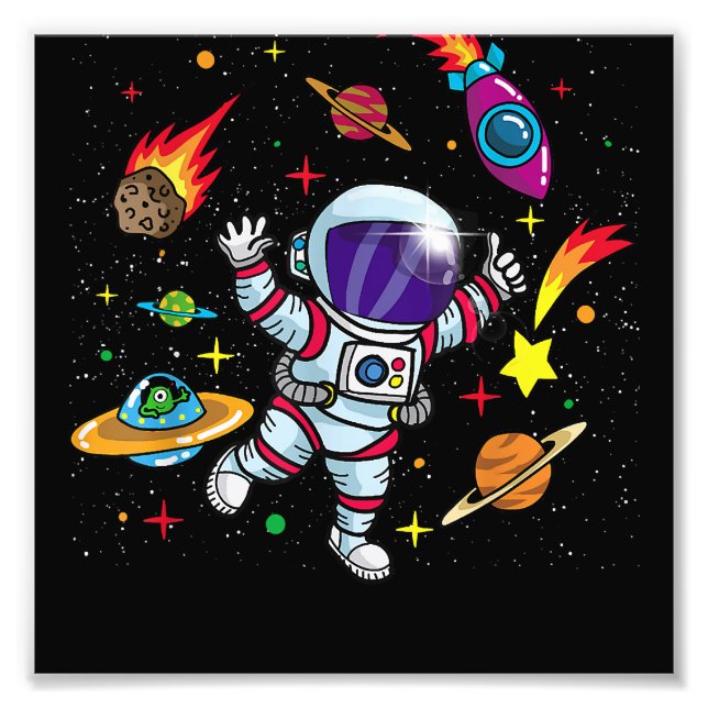 Weltraumgeschenk für Sci Fi Kinder - Jungen & Mädc Fotodruck (Vorne)