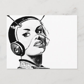 Weltraumgirl Postkarte