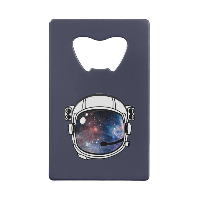 Weltraumhelm Geldbeutel Flaschenöffner (Vorderseite)