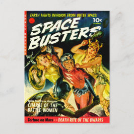 Weltrauminvasion schöner Alien Frauen Postkarte