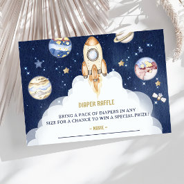 Weltraumjunge Babyduschmaschine für Kleinkinder -  Begleitkarte