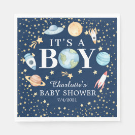 Weltraumjunge Babyduschpapier Napkins Serviette
