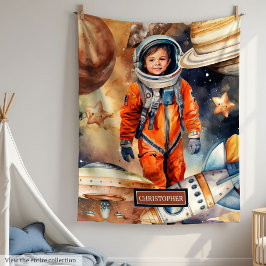 Weltraumjunge Junge Personalisierte Gift Junge Jun Fleecedecke