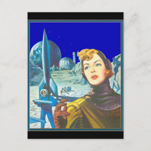 Weltraumkadettin Postkarte