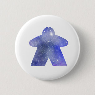 Weltraumkapsel in Blau Button