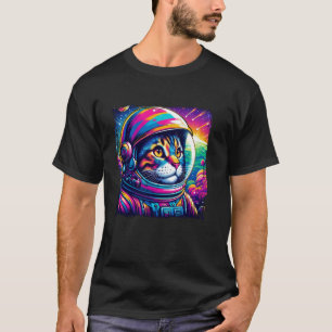 Weltraumkatze Astronaut Galaktische Reise T-Shirt