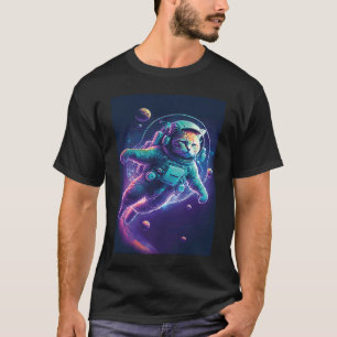 Weltraumkatze Astronaut Katzenastronaut für Katze T-Shirt
