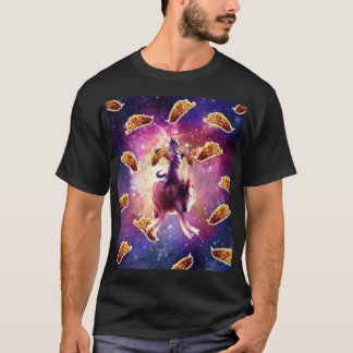 Weltraumkatze auf Wolf Einhorn T-Shirt