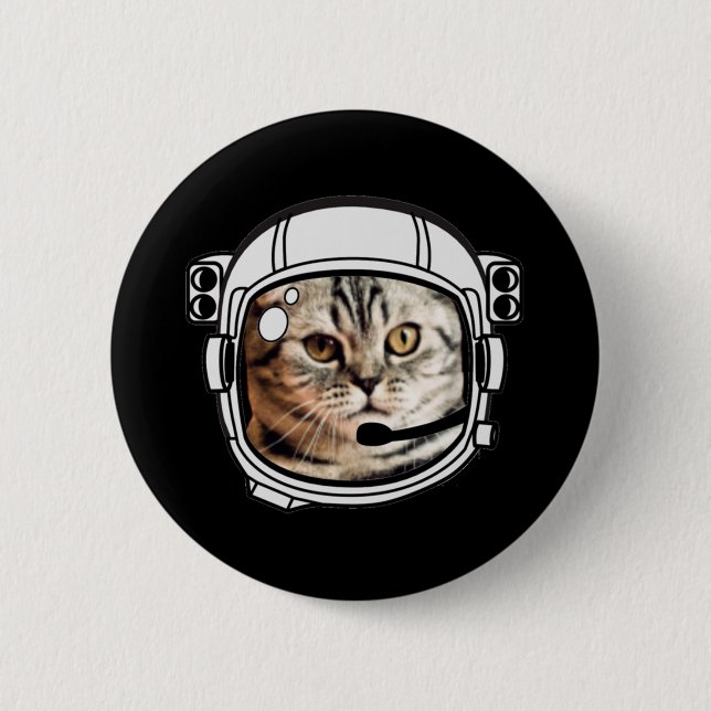 Weltraumkatze Button (Vorderseite)